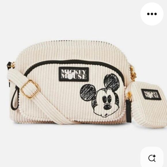 Disney Handbags - Disney Mickey Mouse Corduroy Crossbody Bag
